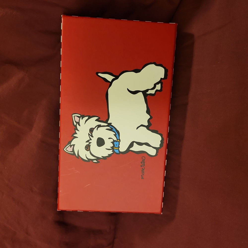 Mark Tetro Westie Slim Card Case With Zip Closure And Gift Box